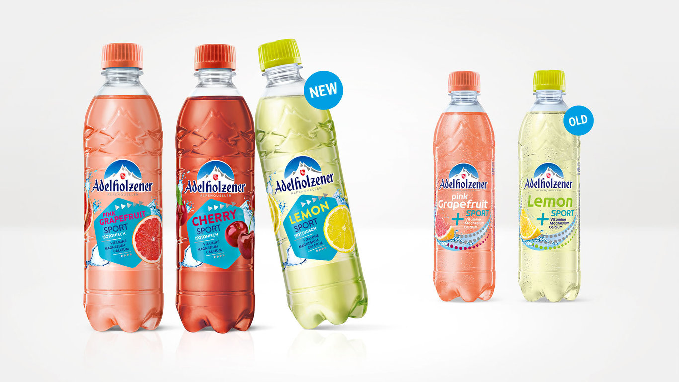 Packaging design Drinks for Adelholzener