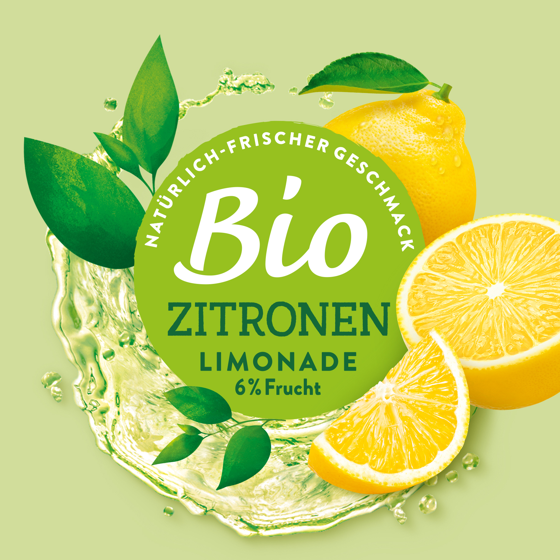 Logo der Adelholzener Bio Zitronen Limonade