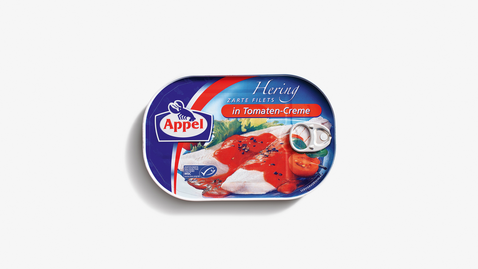 Altes Verpackungsdesign für Appel Zarte Filets vom Hering