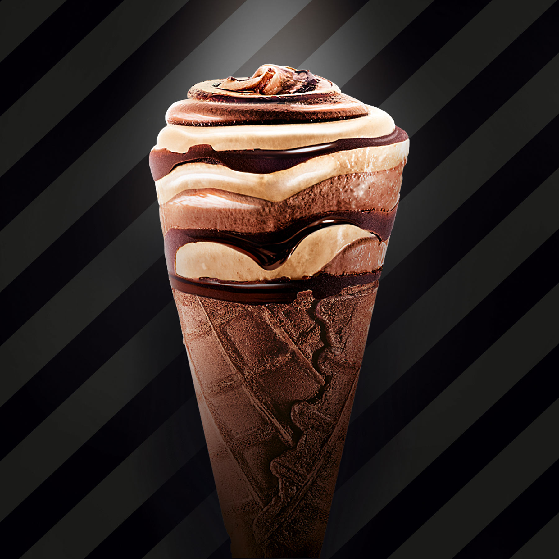 Ein Waffel Baileys Eis, Food Photography