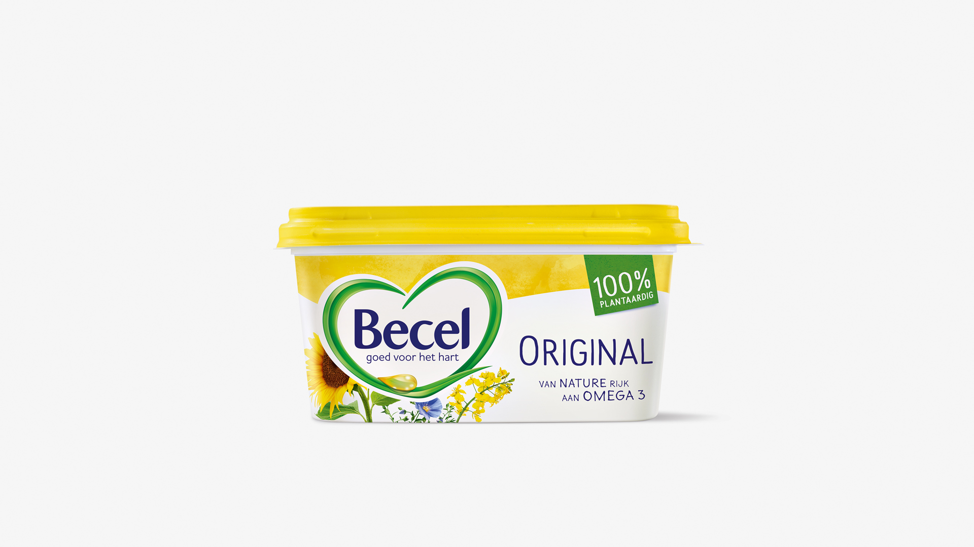 Ein Becher Butter im neuen Design der Marke Becel von der Design Agentur HAJOK