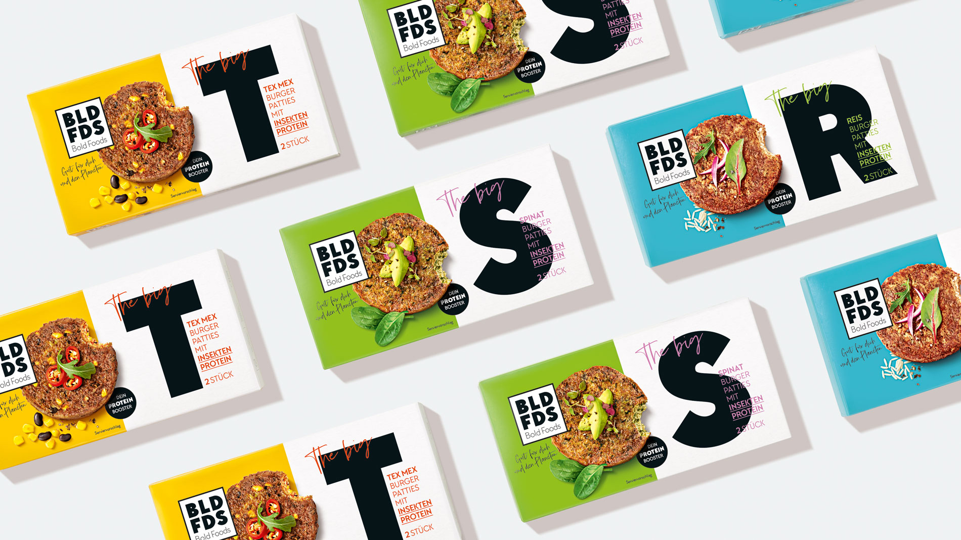 Verpackungsdesign Packshots Bold Foods Insektenprotein