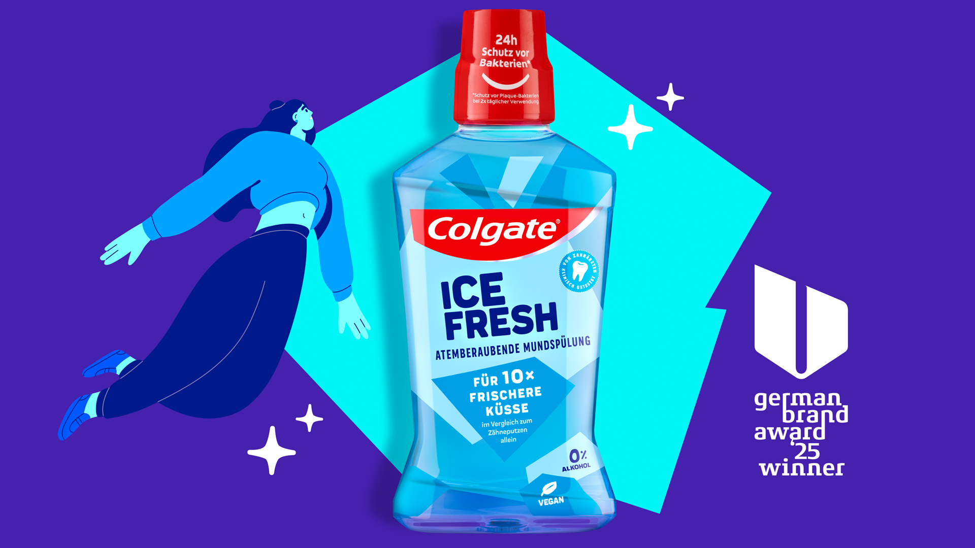 Verpackungsdesign für Colgate Ice Fresh Mundspülung Gewinner des German Brand Award 2025