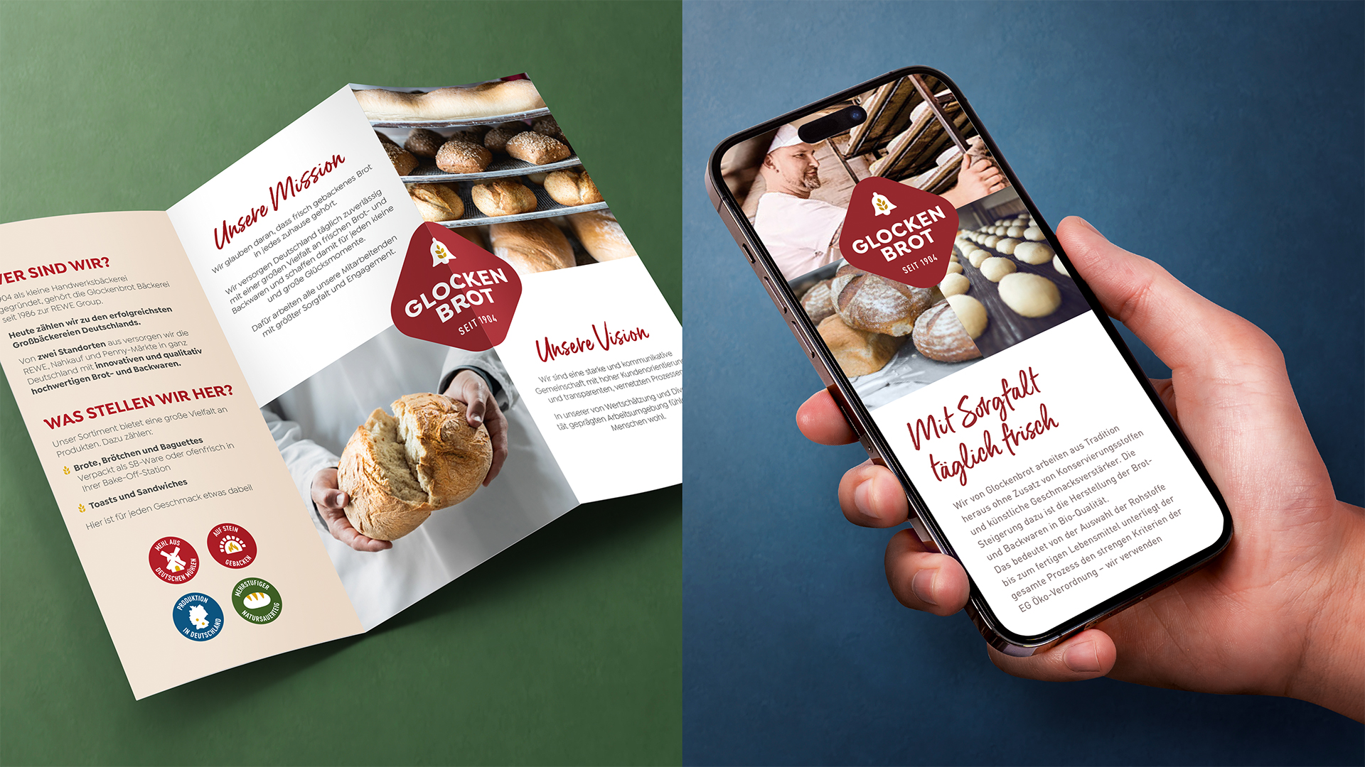 Glockenbrot Branding - Flyerdesign und Appdesign