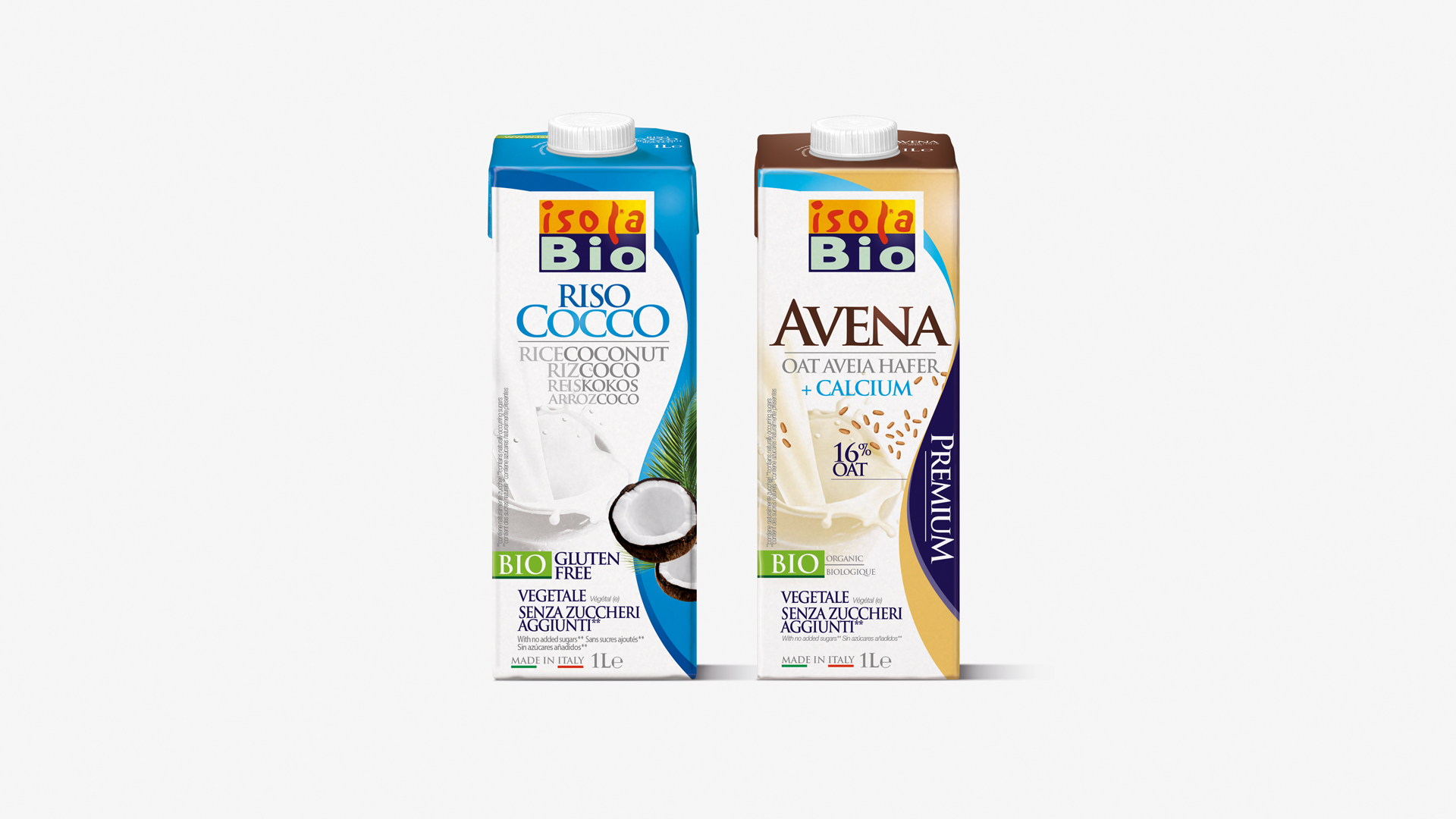 Altes Verpackungsdesign isola Bio Milch
