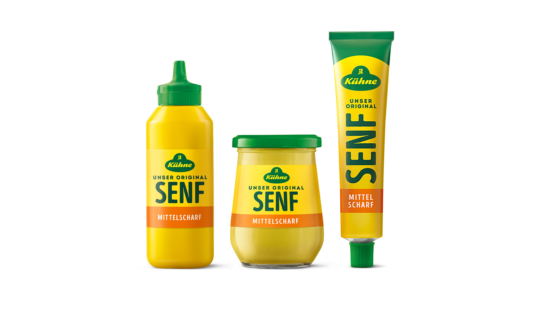 Neues Design für die Kühne Senf Range von Verpackungdsesign-Agentur HAJOK.