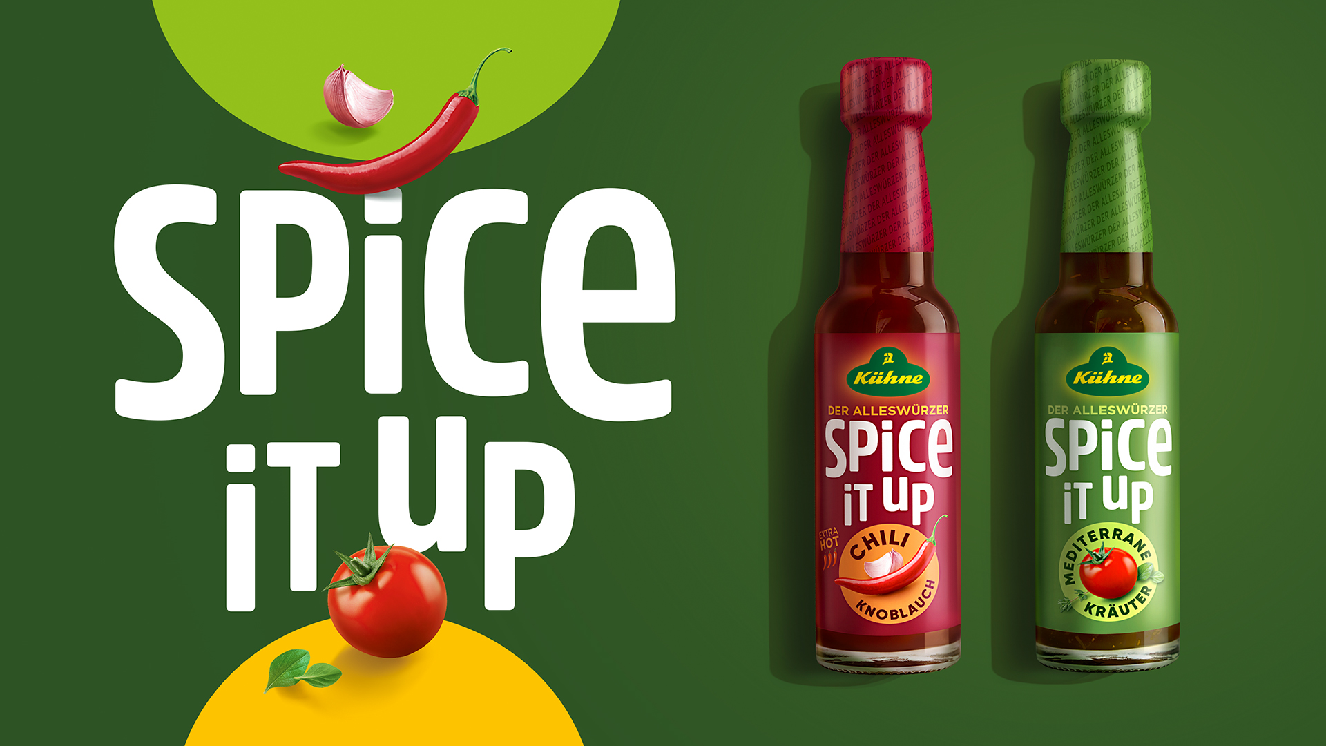 Verpackungsdesign Agentur Hajok gestaltet die neuen Alleswürzer Spice it up für Kühne