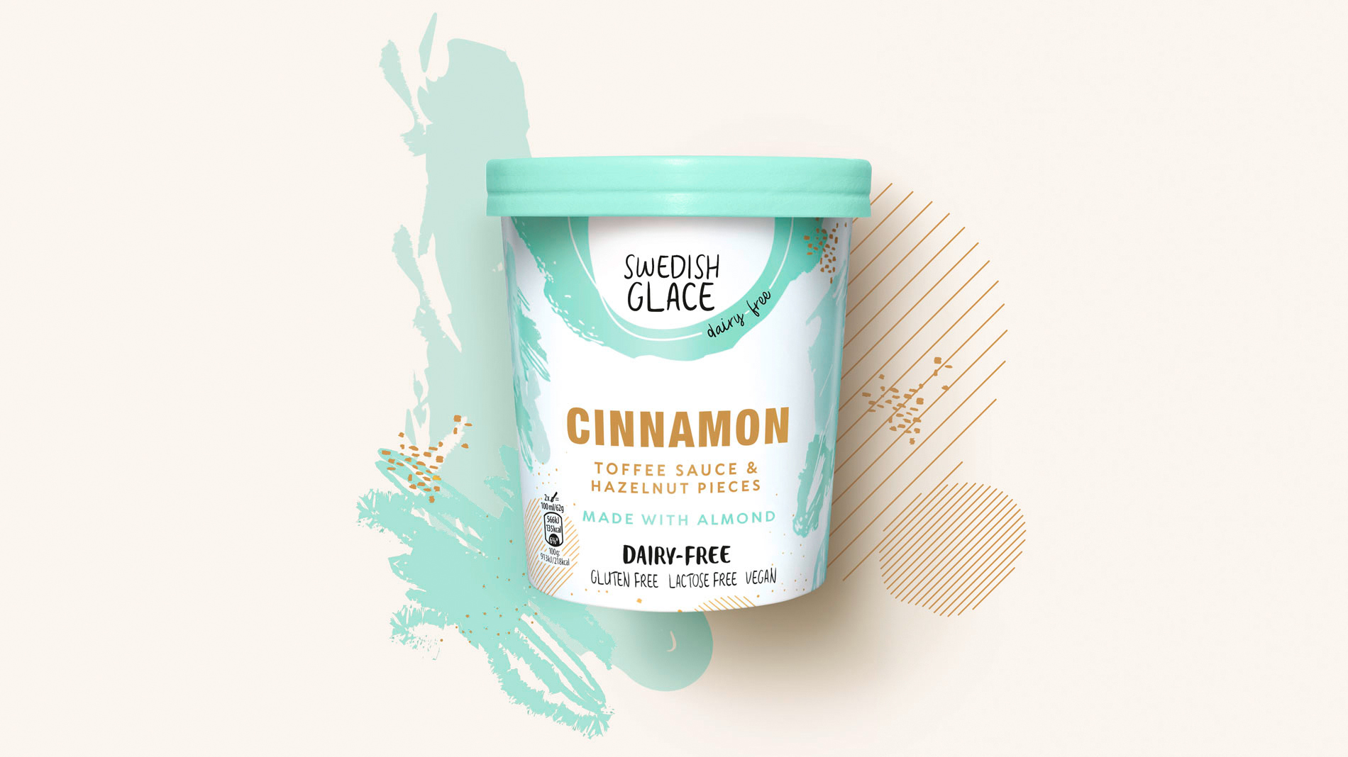 Langnese Swedish Glace Eiscreme Verpackungsdesign Packshot