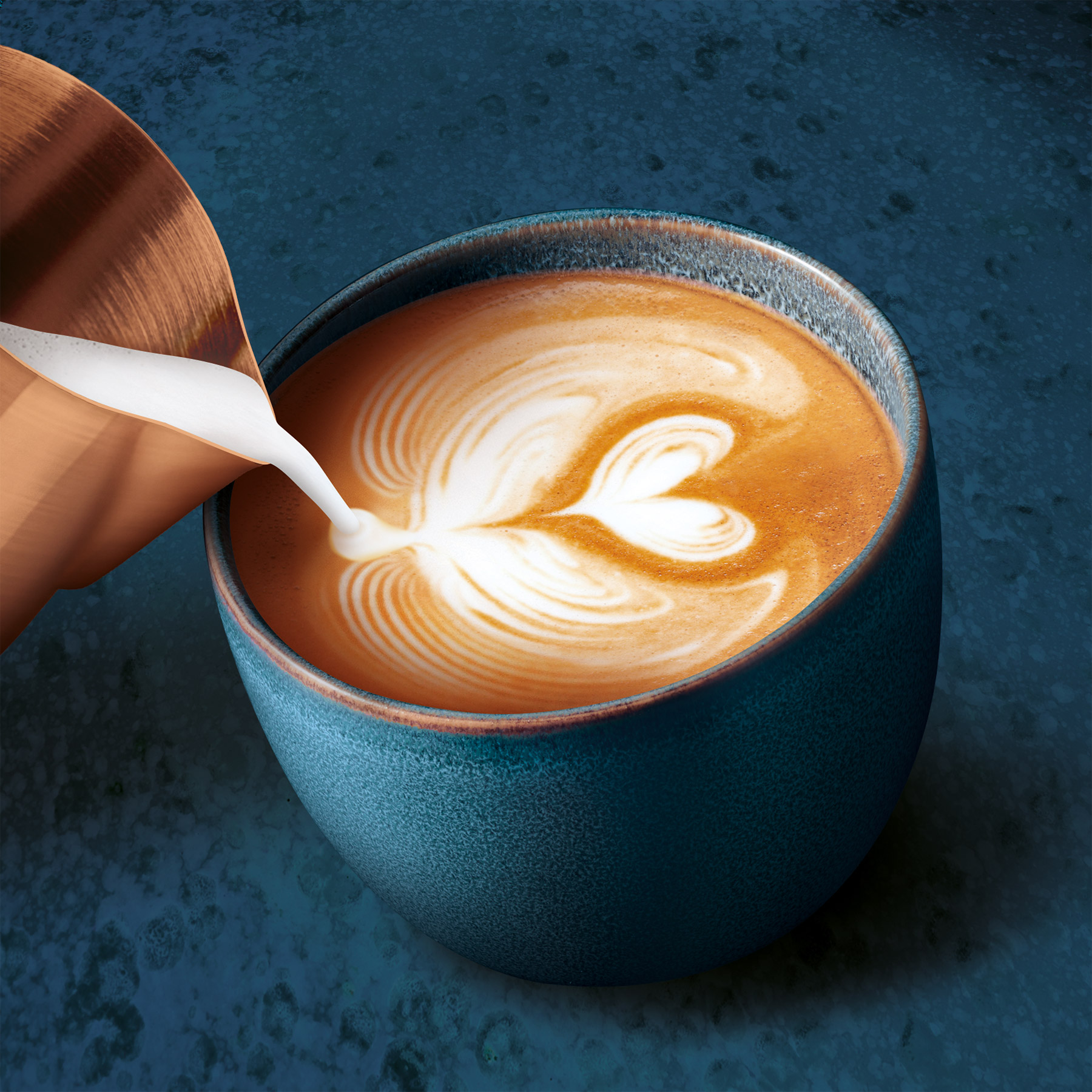 Detail Foodfotografie Milch in Creme Kaffee Melitta Barista Perfection
