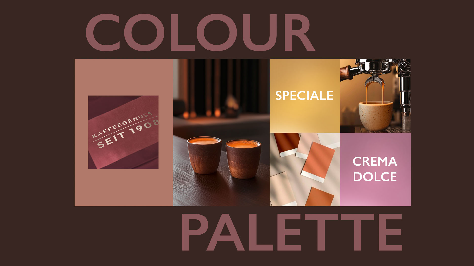 Farbpalette für Melitta Bella Crema Verpackungsdesign