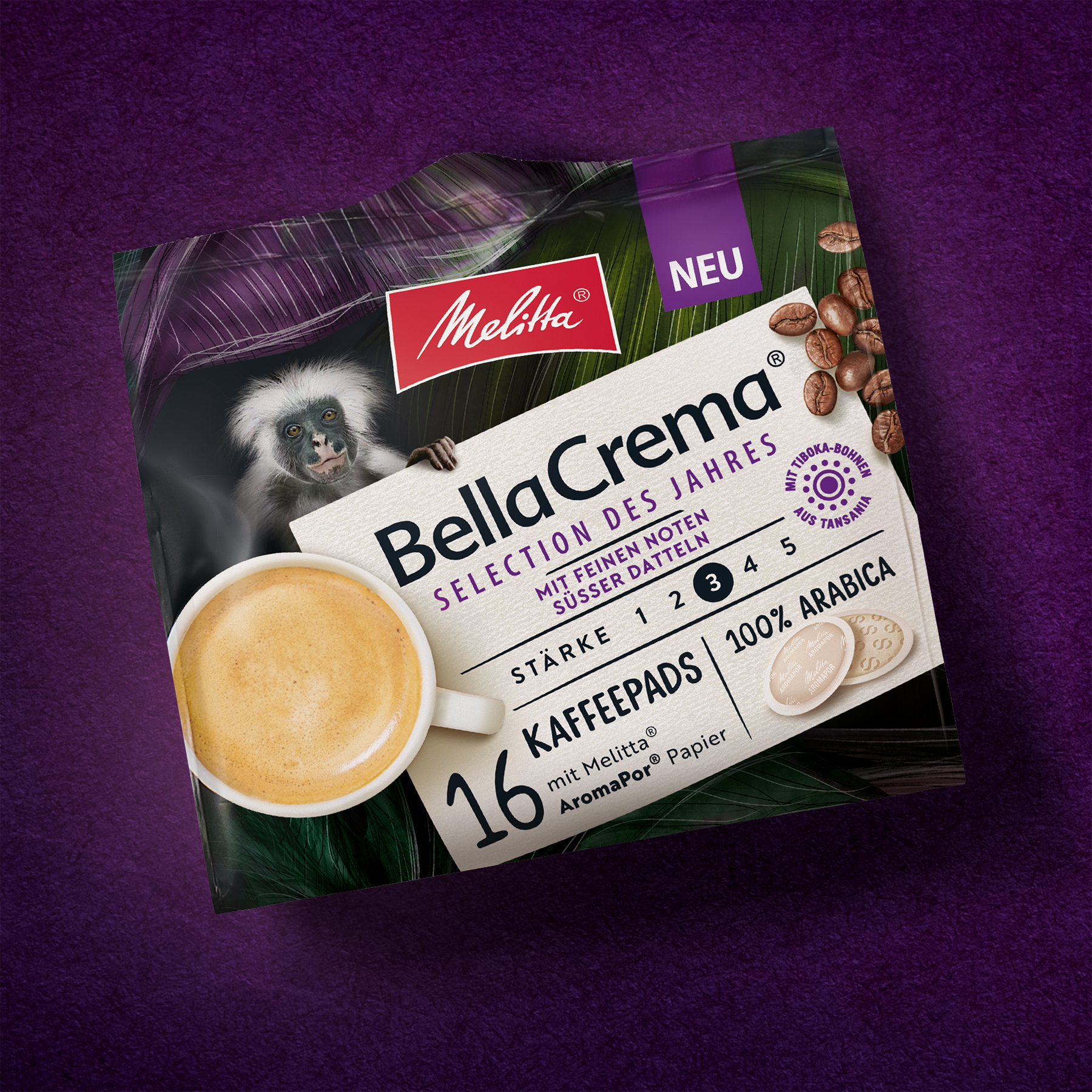 Verpackung Kaffeehaus Melitta Bella Crema Selection des Jahres