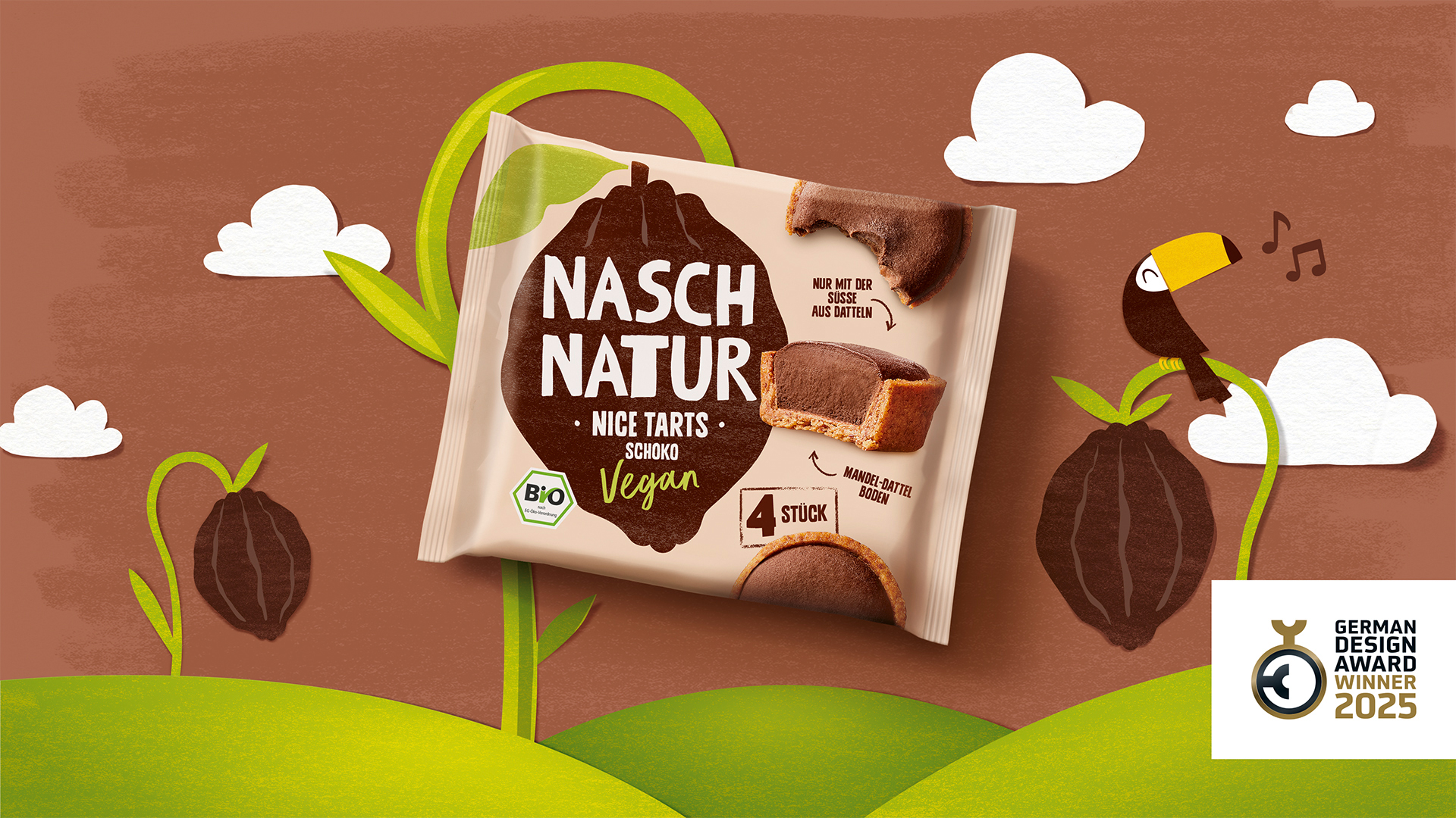 Nach Natur Schoko Verpackungsdesign Packshot German Design Award Winner