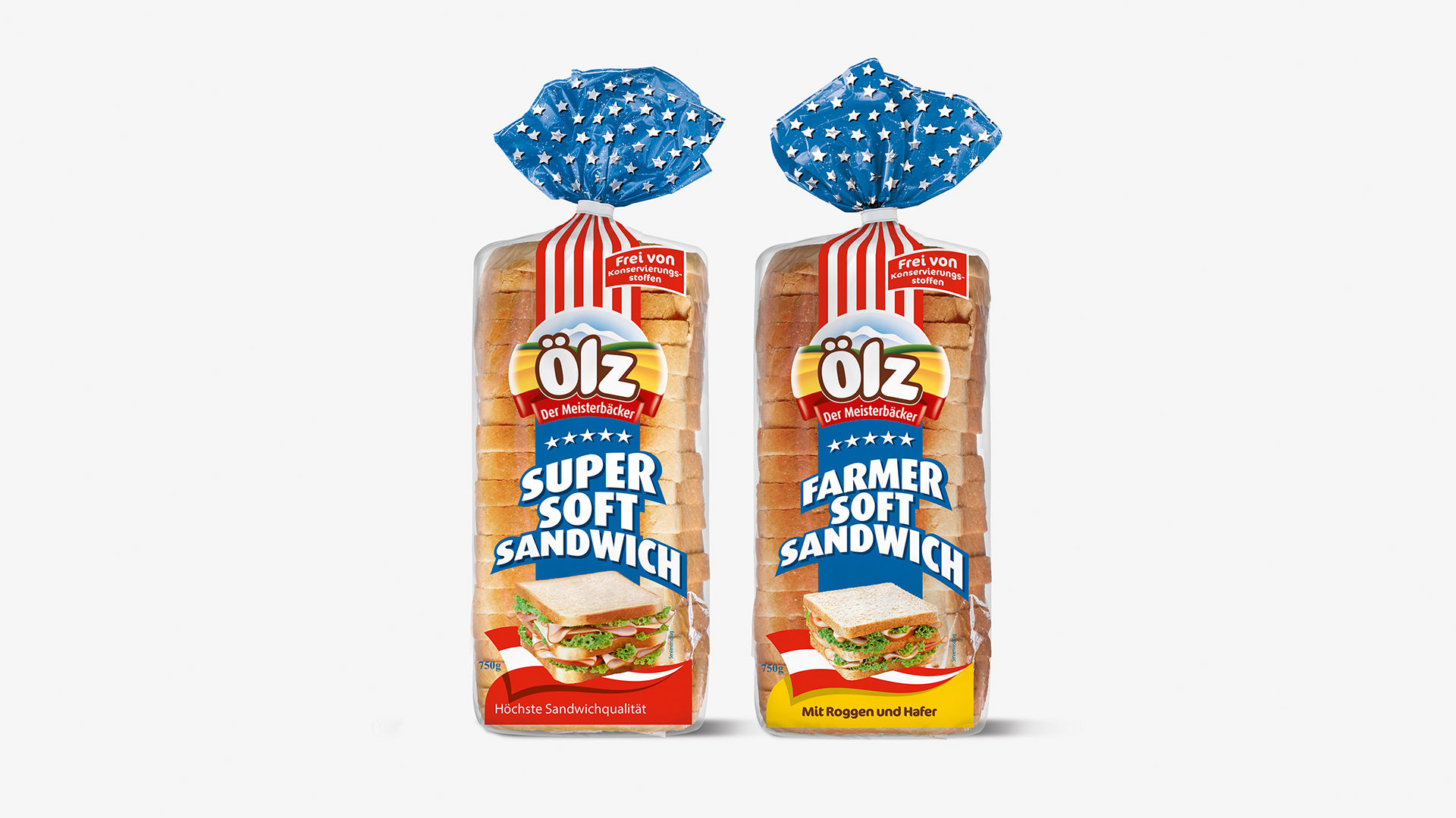 Altes Verpackungsdesign Ölz Sandwich Brot