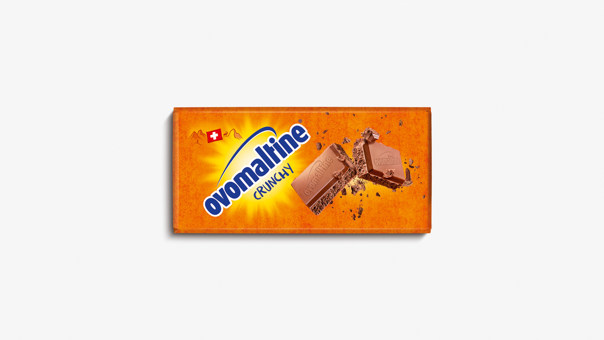 Altes Verpackungsdesign Ovomaltine Crunchy Schokolade