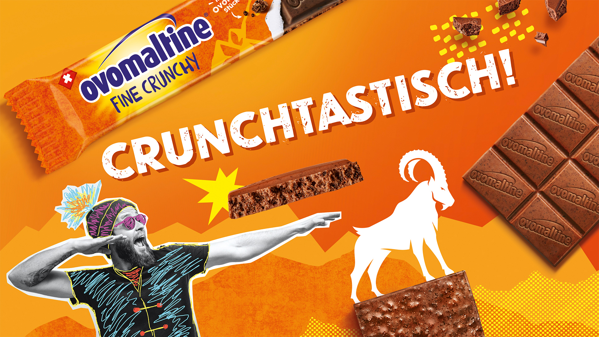 Ovomaltine Fine Crunch Crunchtastisch Designelemente und Food Photography
