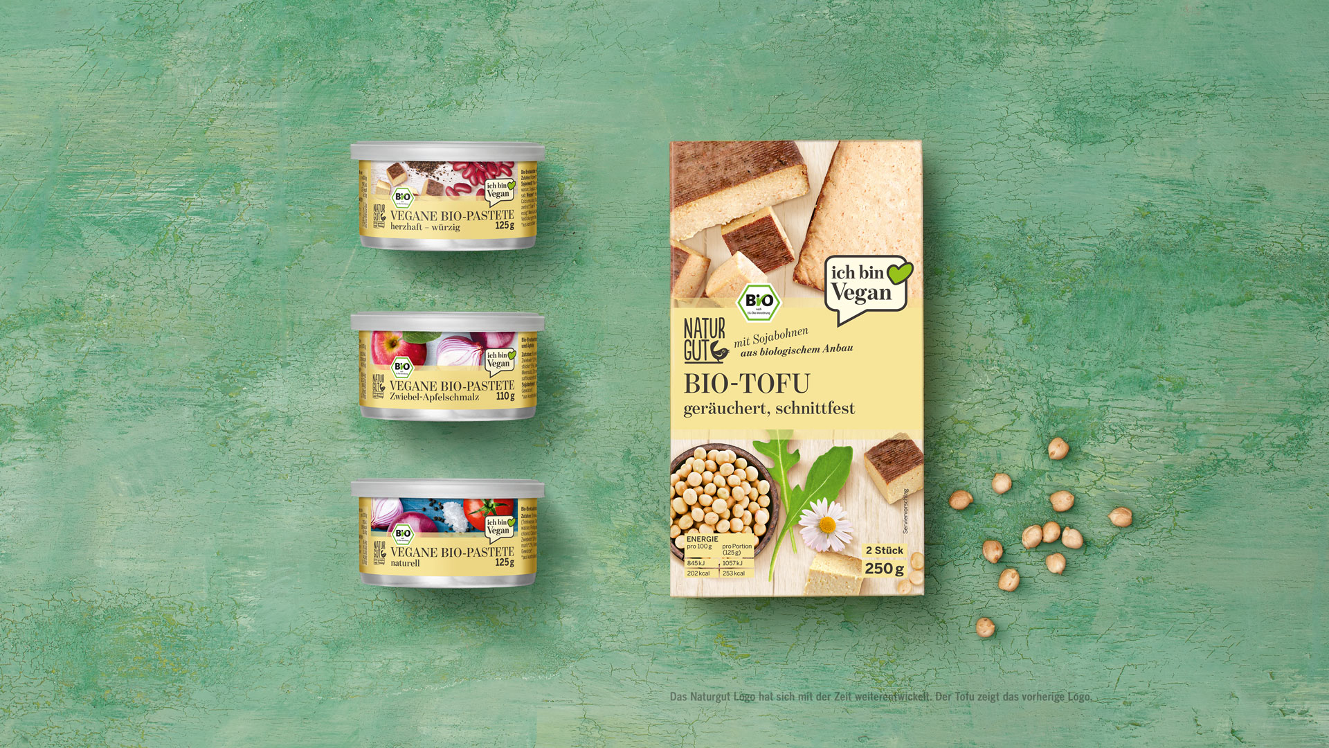 Verpackungsdesign für Penny Naturgut Vegane Bio-Pastete und Bio-Tofu