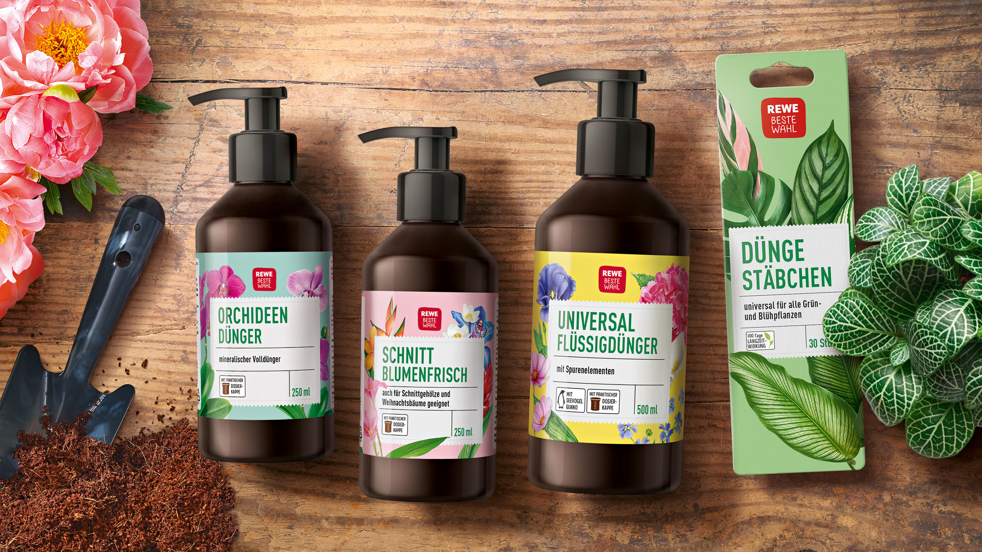 Verpackungsdesign für Rewe Beste Wahl Dünger