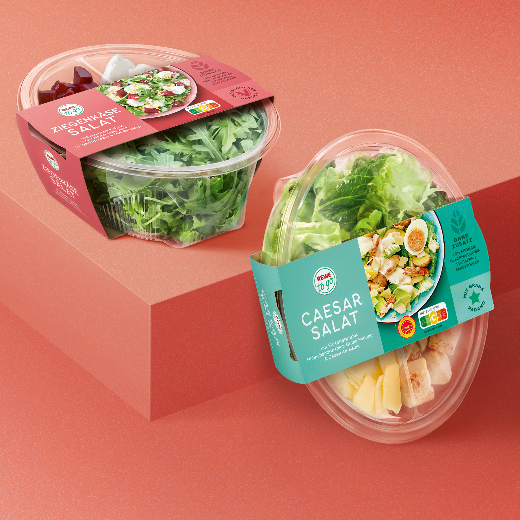 Neues Verpackungsdesign für REWE to go Convenience Food von HAJOK Design.