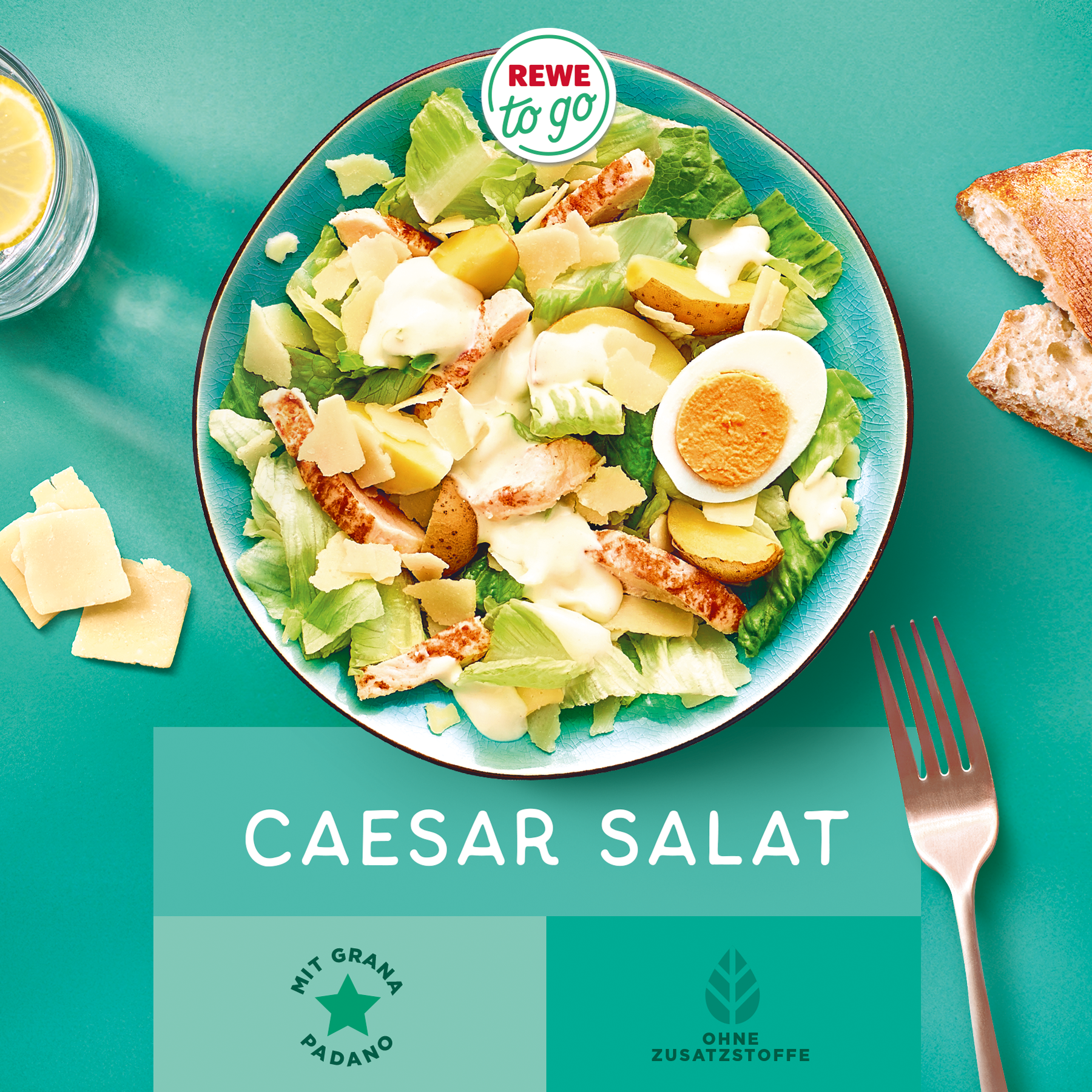 Neues Verpackungsdesign für REWE to go Salate von HAJOK Design.