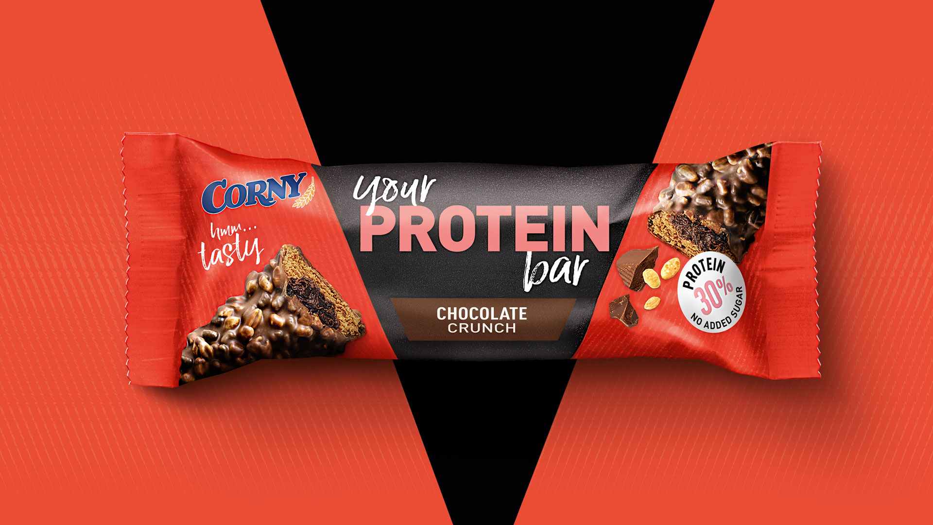 Verpackungsdesign für Corny Your Protein Bar Chocolate Crunch