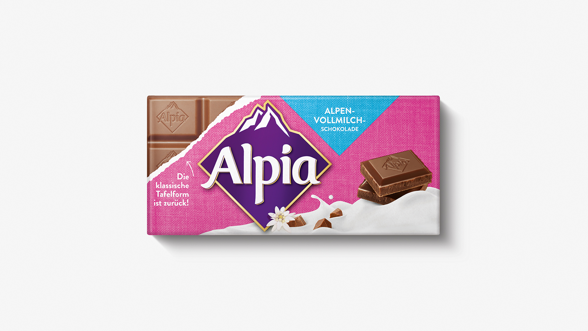 Altes Design Stollwerck Alpia Schokoladentafel