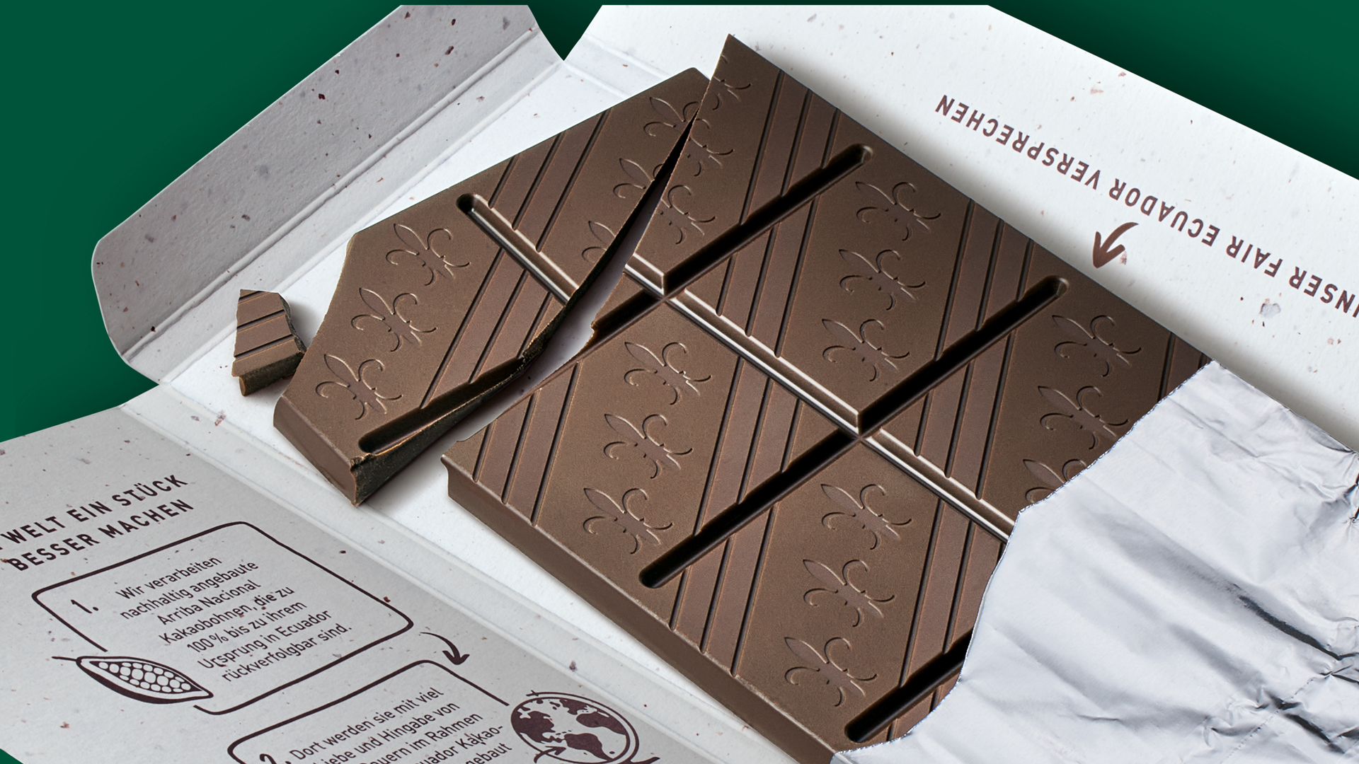 Verpackungsdesign für Sarotti Fair Ecuador Innengestaltung