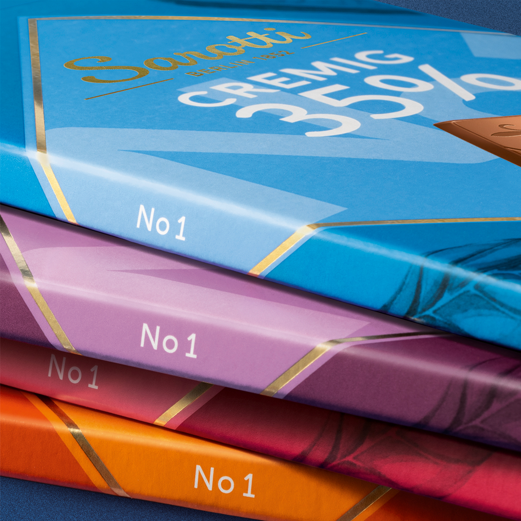 Verpackungsdesign für Sarotti No 1 Schokoladentafeln