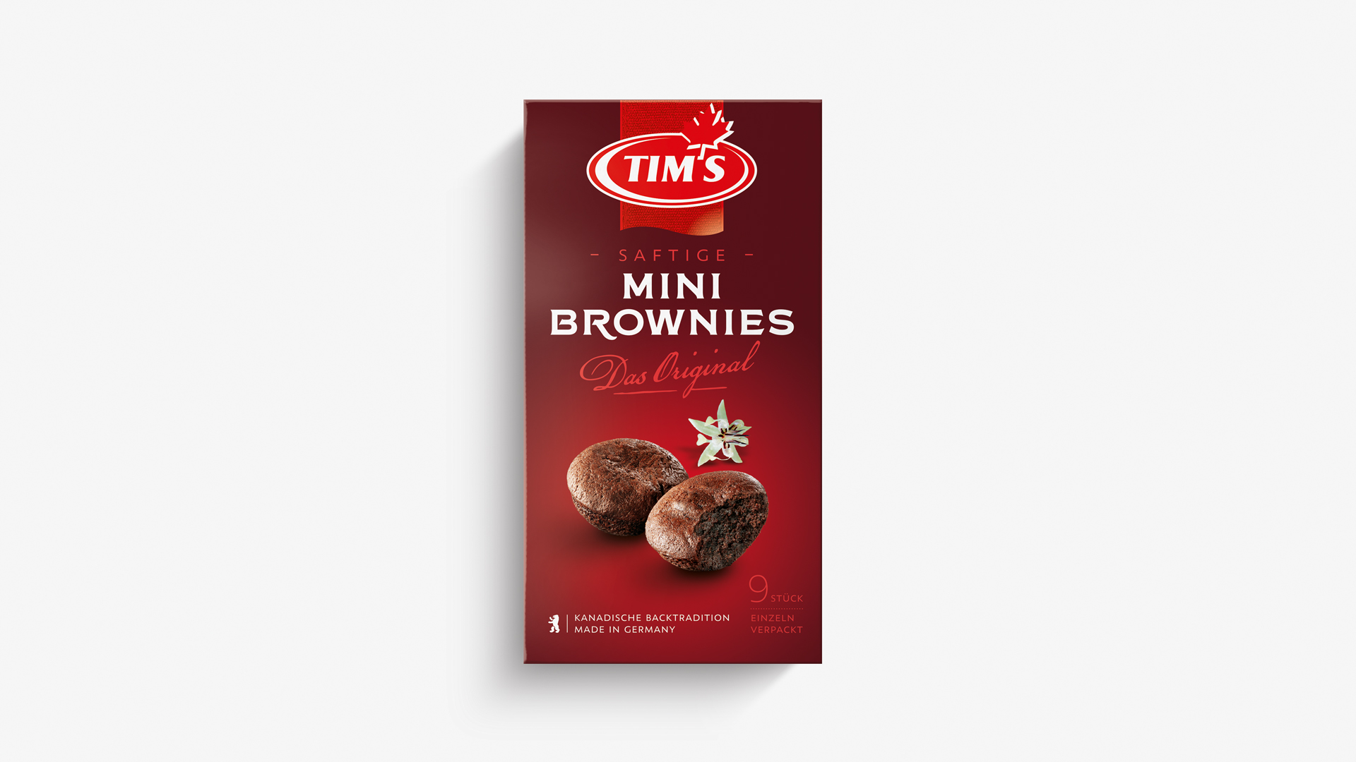Altes Verpackungsdesign Tims Mini Brownies